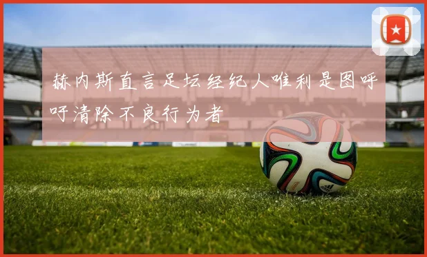 赫内斯直言足坛经纪人唯利是图呼吁清除不良行为者
